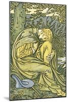 Lover with Head Bowed in Grief, from 'O Willow, Willow', Traditional English Folk Song,…-Walter Crane-Mounted Giclee Print