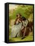 Lovers, 1855 (Oil on Board)-William Powell Frith-Framed Stretched Canvas