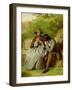 Lovers, 1855 (Oil on Board)-William Powell Frith-Framed Giclee Print