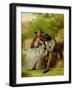 Lovers, 1855 (Oil on Board)-William Powell Frith-Framed Giclee Print