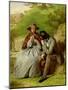 Lovers, 1855 (Oil on Board)-William Powell Frith-Mounted Giclee Print