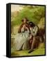 Lovers, 1855 (Oil on Board)-William Powell Frith-Framed Stretched Canvas