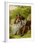 Lovers, 1855 (Oil on Board)-William Powell Frith-Framed Giclee Print