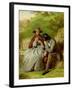 Lovers, 1855 (Oil on Board)-William Powell Frith-Framed Giclee Print