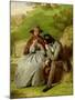 Lovers, 1855 (Oil on Board)-William Powell Frith-Mounted Giclee Print