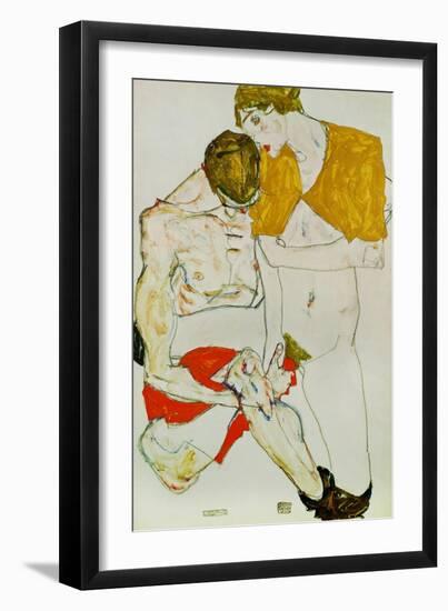 Lovers, 1913-Egon Schiele-Framed Giclee Print