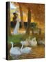 Lovers and Swans-Gaston Latouche-Stretched Canvas