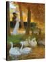 Lovers and Swans-Gaston Latouche-Stretched Canvas