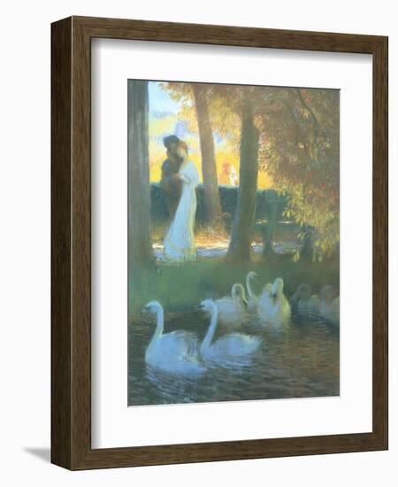 Lovers and Swans-Gaston Latouche-Framed Giclee Print