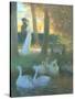 Lovers and Swans-Gaston Latouche-Stretched Canvas