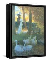 Lovers and Swans-Gaston Latouche-Framed Stretched Canvas