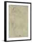 Lovers, Black Crayon (1908)-Gustav Klimt-Framed Premium Giclee Print