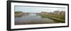 Lovers Bridge over a river, River Vistula, Krakow, Poland-null-Framed Photographic Print