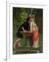 Lovers by a Fountain-Modesto Faustini-Framed Giclee Print