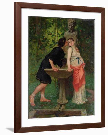 Lovers by a Fountain-Modesto Faustini-Framed Giclee Print