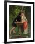 Lovers by a Fountain-Modesto Faustini-Framed Giclee Print
