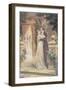 Lovers Embracing on a Terrace, Greeting Card, c.1900-null-Framed Giclee Print