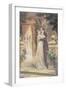 Lovers Embracing on a Terrace, Greeting Card, c.1900-null-Framed Giclee Print