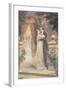 Lovers Embracing on a Terrace, Greeting Card, c.1900-null-Framed Giclee Print