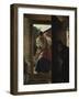 Lovers Espied by an Old Woman, (The Kiss)-Ferdinand Georg Waldmüller-Framed Giclee Print