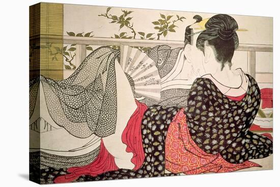 Lovers from the 'Poem of the Pillow' ('Uta Makura')-Kitagawa Utamaro-Stretched Canvas