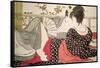 Lovers from the 'Poem of the Pillow' ('Uta Makura')-Kitagawa Utamaro-Framed Stretched Canvas