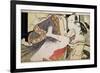 Lovers from the 'Poem of the Pillow'-Kitagawa Utamaro-Framed Giclee Print