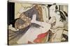 Lovers from the 'Poem of the Pillow'-Kitagawa Utamaro-Stretched Canvas