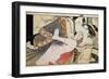 Lovers from the 'Poem of the Pillow'-Kitagawa Utamaro-Framed Giclee Print