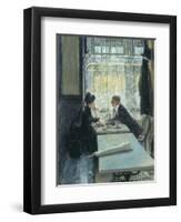 Lovers in a Cafe-Gotthardt Johann Kuehl-Framed Giclee Print