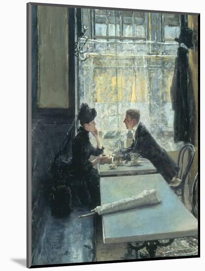 Lovers in a Cafe-Gotthardt Johann Kuehl-Mounted Giclee Print