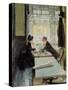 Lovers in a Cafe-Gotthardt Johann Kuehl-Stretched Canvas