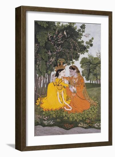 Lovers in a Forest, circa 1800-null-Framed Giclee Print