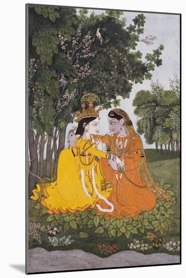 Lovers in a Forest, circa 1800-null-Mounted Giclee Print