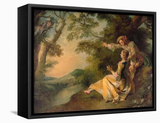 Lovers in a Landscape-Nicolas Lancret-Framed Stretched Canvas