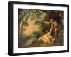 Lovers in a Landscape-Nicolas Lancret-Framed Giclee Print