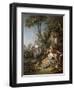 Lovers in a Park, 1758 (Oil on Canvas)-Francois Boucher-Framed Giclee Print