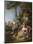 Lovers in a Park, 1758 (Oil on Canvas)-Francois Boucher-Mounted Giclee Print