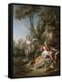 Lovers in a Park, 1758 (Oil on Canvas)-Francois Boucher-Framed Stretched Canvas