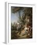 Lovers in a Park, 1758 (Oil on Canvas)-Francois Boucher-Framed Giclee Print