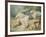 Lovers in a Park, 1865 (Watercolour)-Mihaly von Zichy-Framed Giclee Print