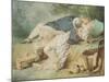 Lovers in a Park, 1865 (Watercolour)-Mihaly von Zichy-Mounted Giclee Print