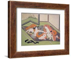 Lovers in an Interior, C.1770-Suzuki Harunobu-Framed Giclee Print