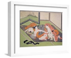 Lovers in an Interior, C.1770-Suzuki Harunobu-Framed Giclee Print