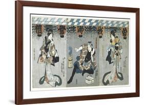 Lovers in an Upstairs Room, from the Poem of the Pillow, 1788-Kitagawa Utamaro-Framed Giclee Print