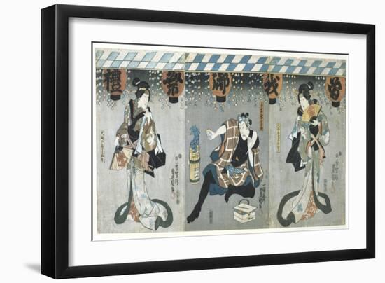 Lovers in an Upstairs Room, from the Poem of the Pillow, 1788-Kitagawa Utamaro-Framed Giclee Print