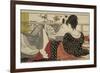 Lovers in an Upstairs Room, from Uta Makura ('Poem of the Pillow'), a Colour Woodblock Print-Kitagawa Utamaro-Framed Art Print