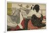 Lovers in an Upstairs Room, from Uta Makura ('Poem of the Pillow'), a Colour Woodblock Print-Kitagawa Utamaro-Framed Art Print