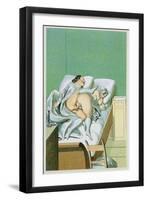 Lovers in Bed, Published 1835, Reprinted in 1908-Peter Fendi-Framed Giclee Print