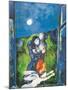 Lovers in Moonlight-Marc Chagall-Mounted Art Print